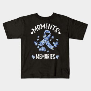 MOMENTS MEMORIES FORGET ME NOT FLOWERS ALZHEIMER AWARENESS Gift Kids T-Shirt